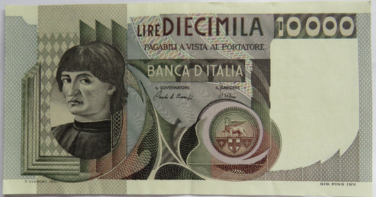 1982 Italy 10000 Lire Banknote image 1
