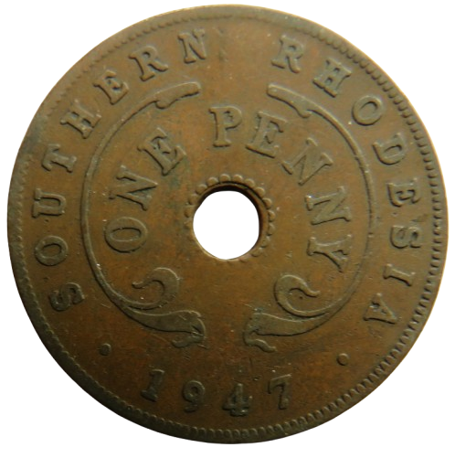 1947 Southern Rhodesia One Penny Coin