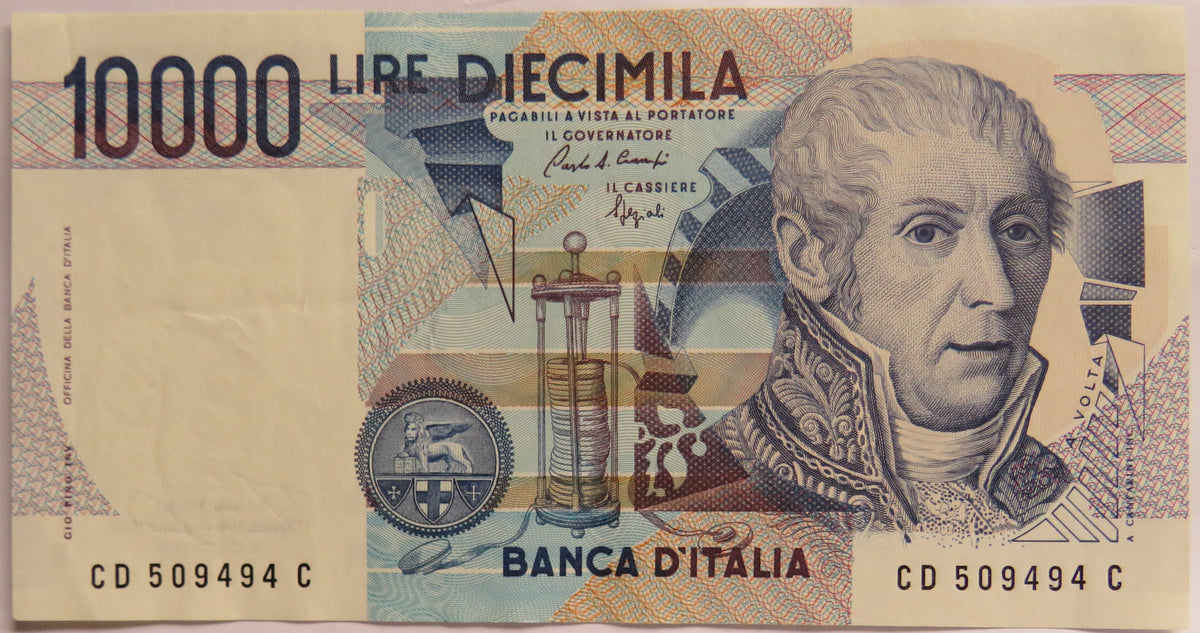 1984 Italy 10000 Lire Banknote