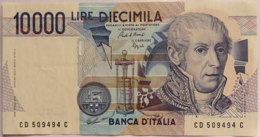 1984 Italy 10000 Lire Banknote image 1