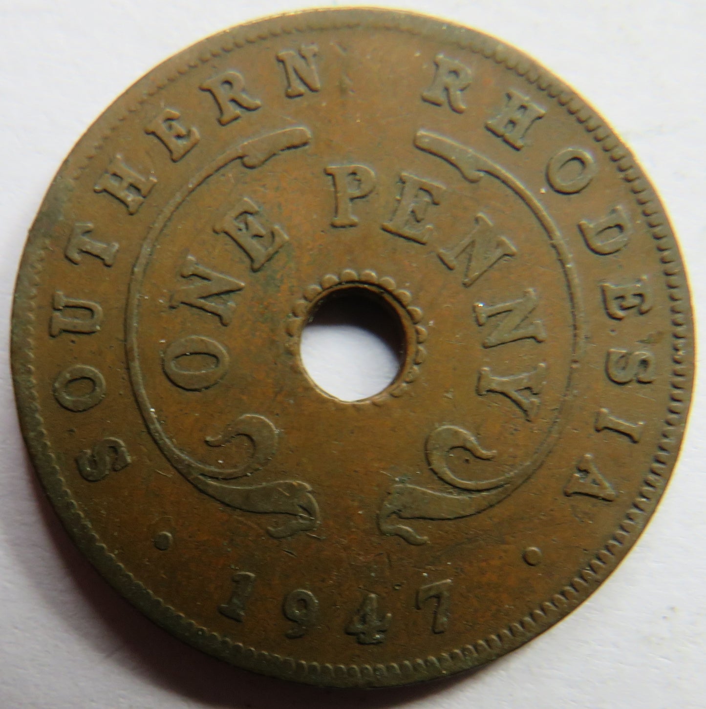 1947 Southern Rhodesia One Penny Coin