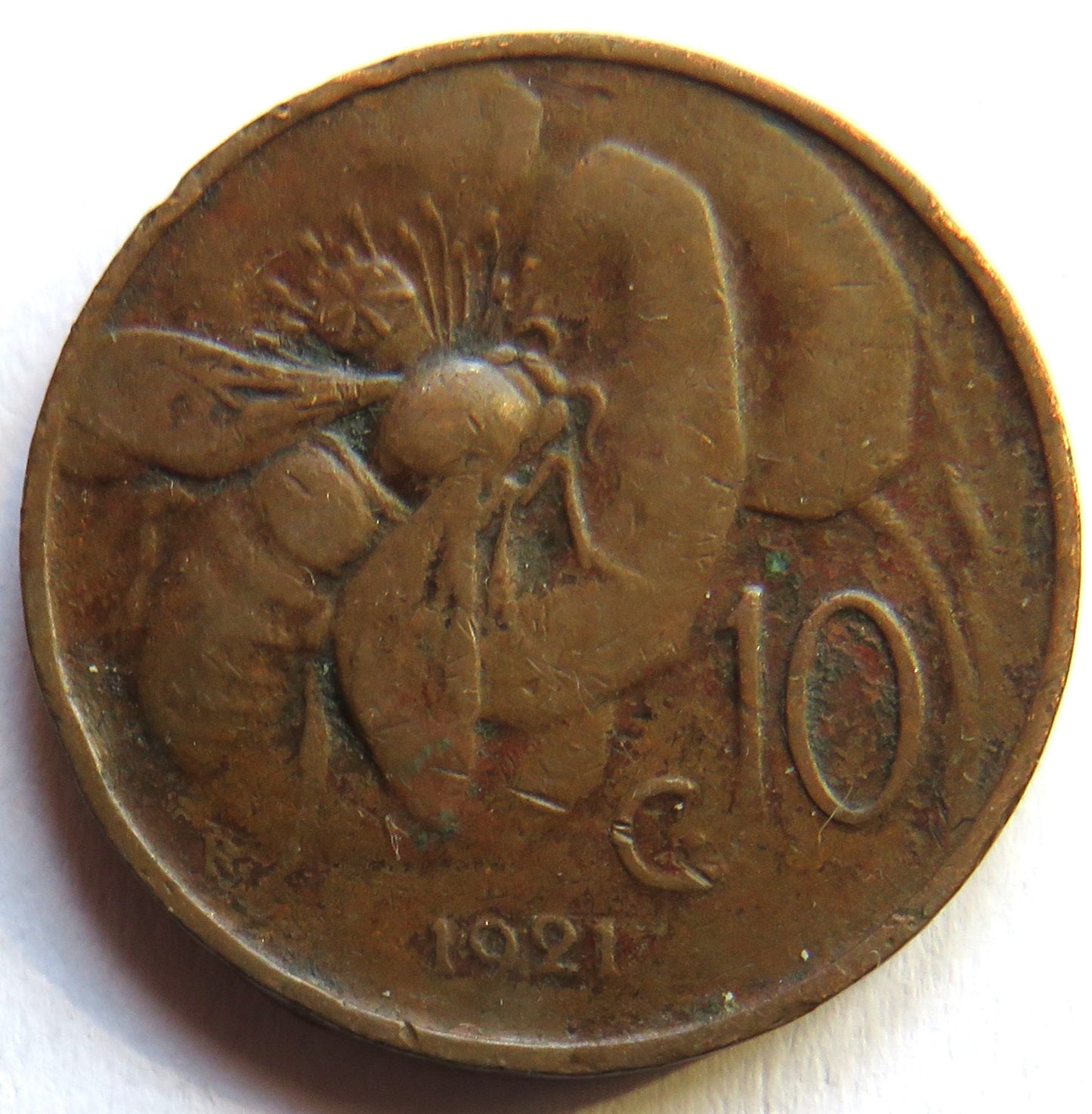 1921 Italy 10 Centesimi Coin