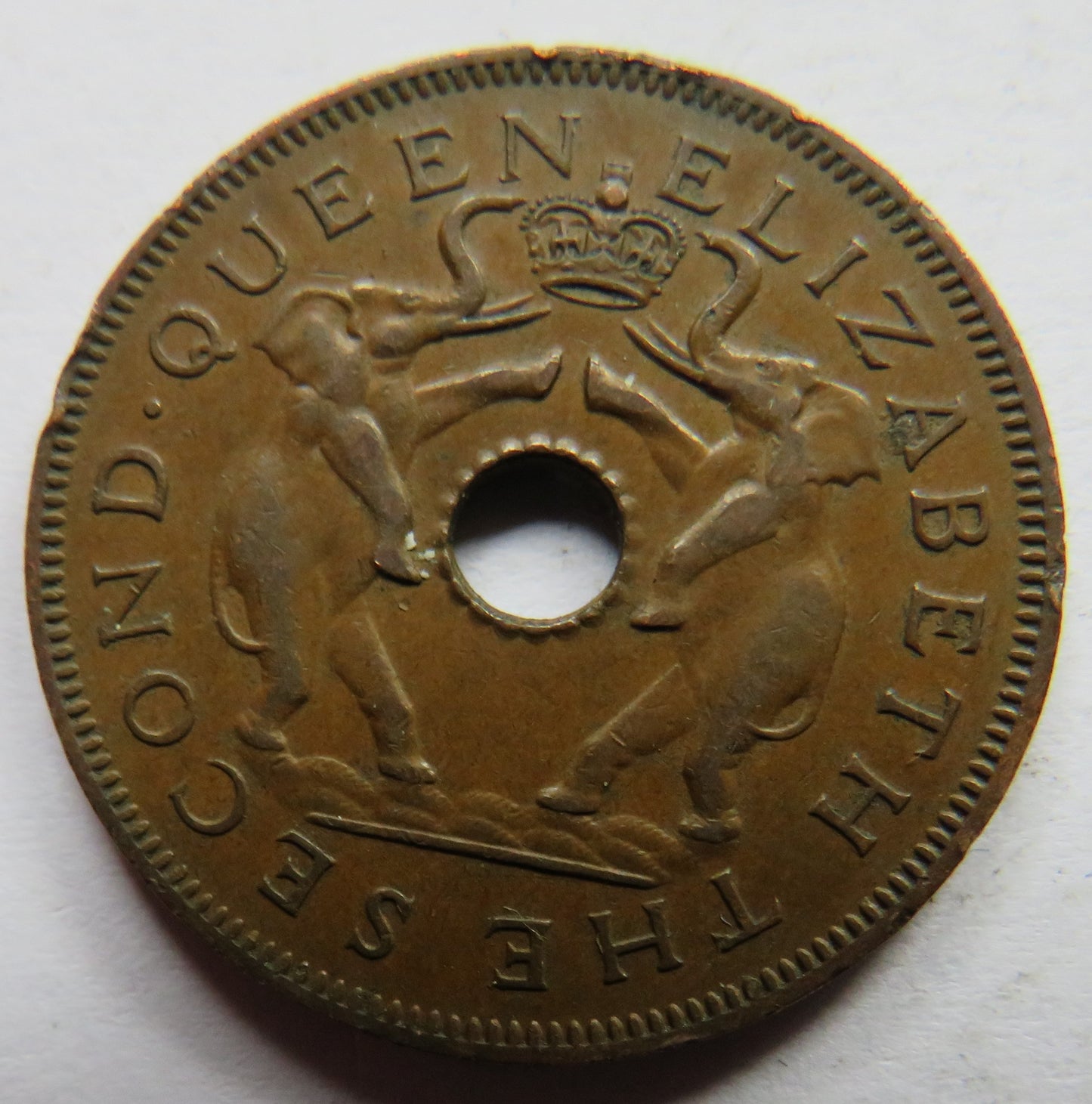 1957 Rhodesia and Nyasaland One Penny Coin