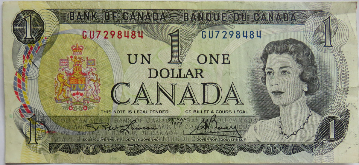 1973 Canada $1 One Dollar Banknote