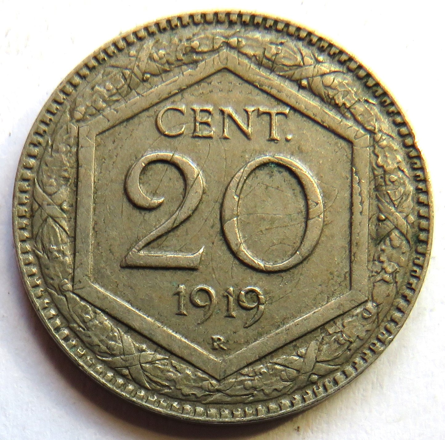 1919 Italy 20 Centesimi Coin