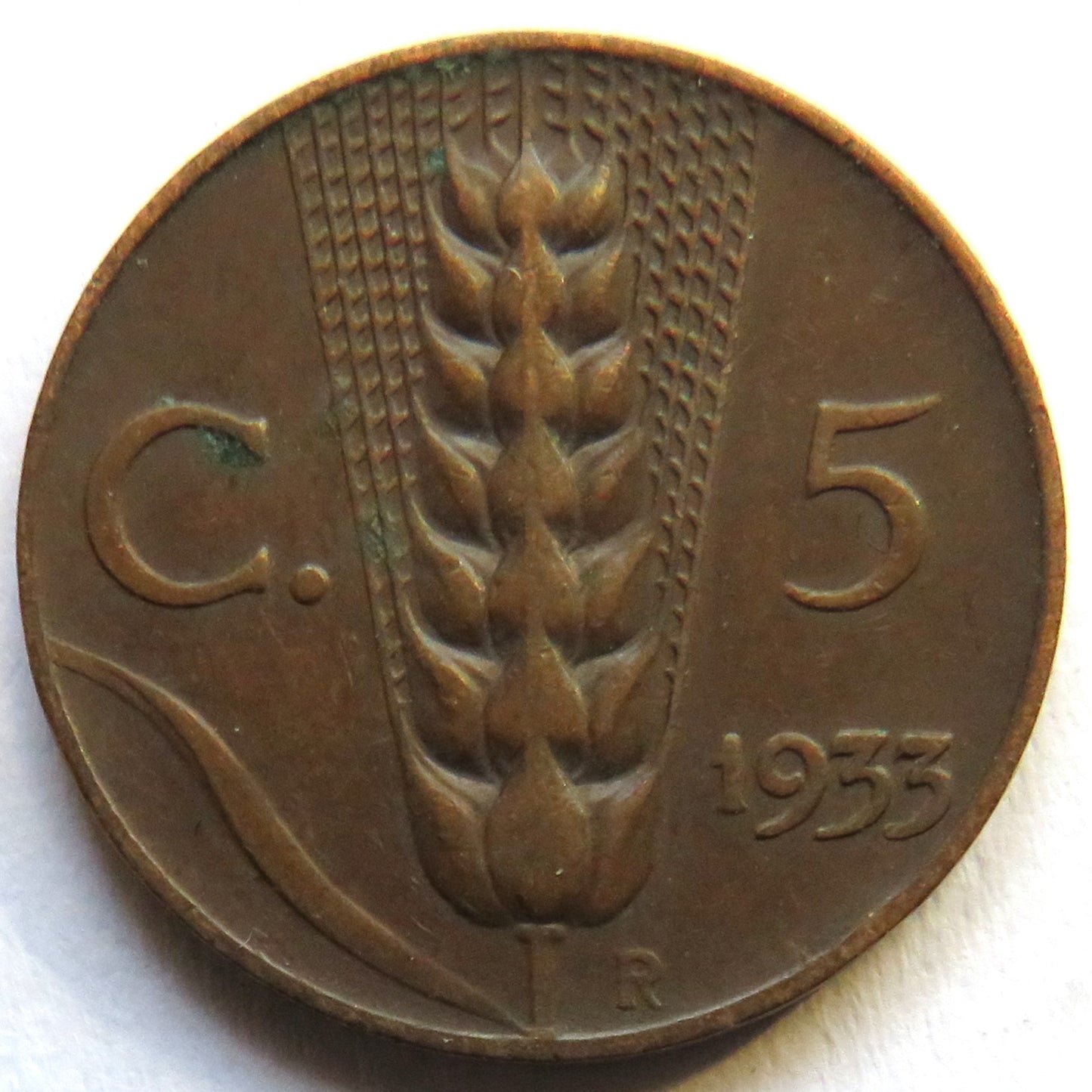1933 Italy 5 Centesimi Coin