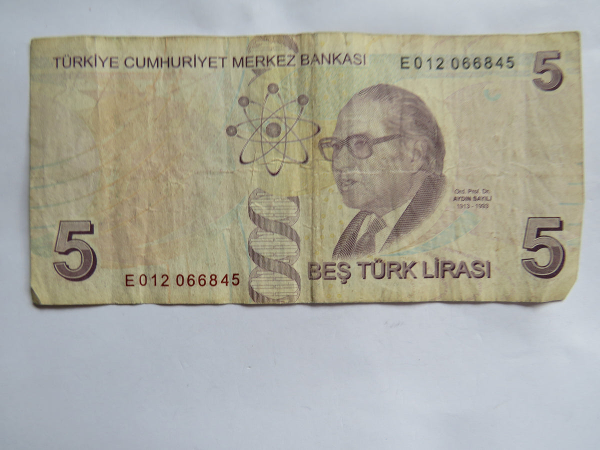 2009 Turkey 5 Lira Banknote