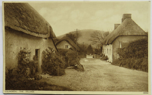 Vintage Postcard of Lulworth, The Village