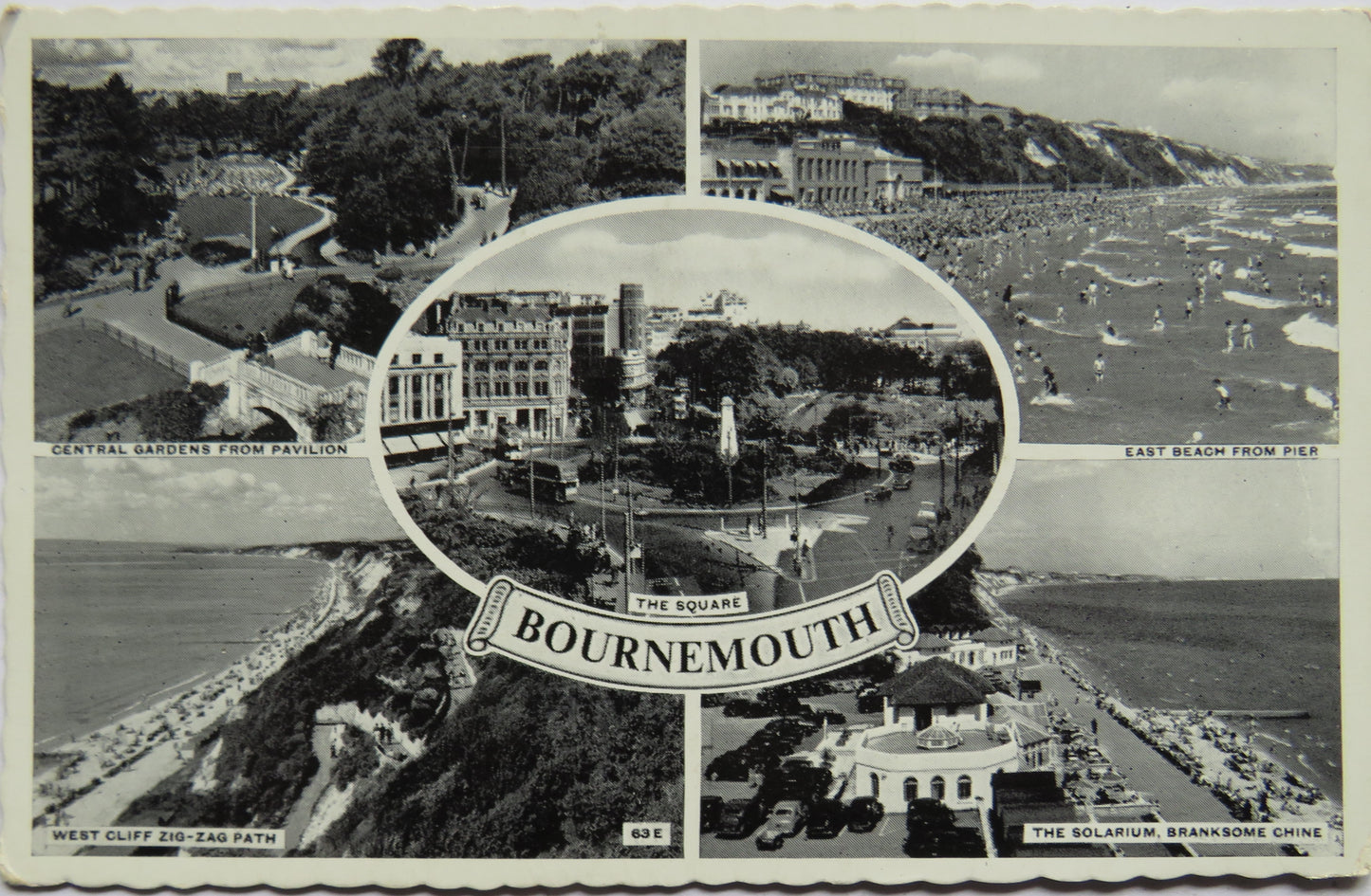 Vintage Postcard of Bournemouth 1962