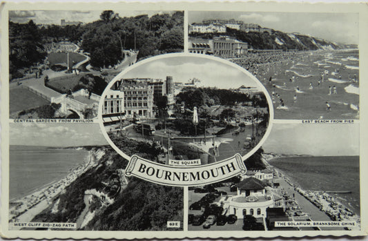 Vintage Postcard of Bournemouth 1962