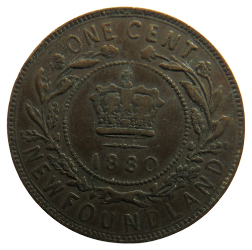 1880 Queen Victoria Newfoundland One Cent Coin