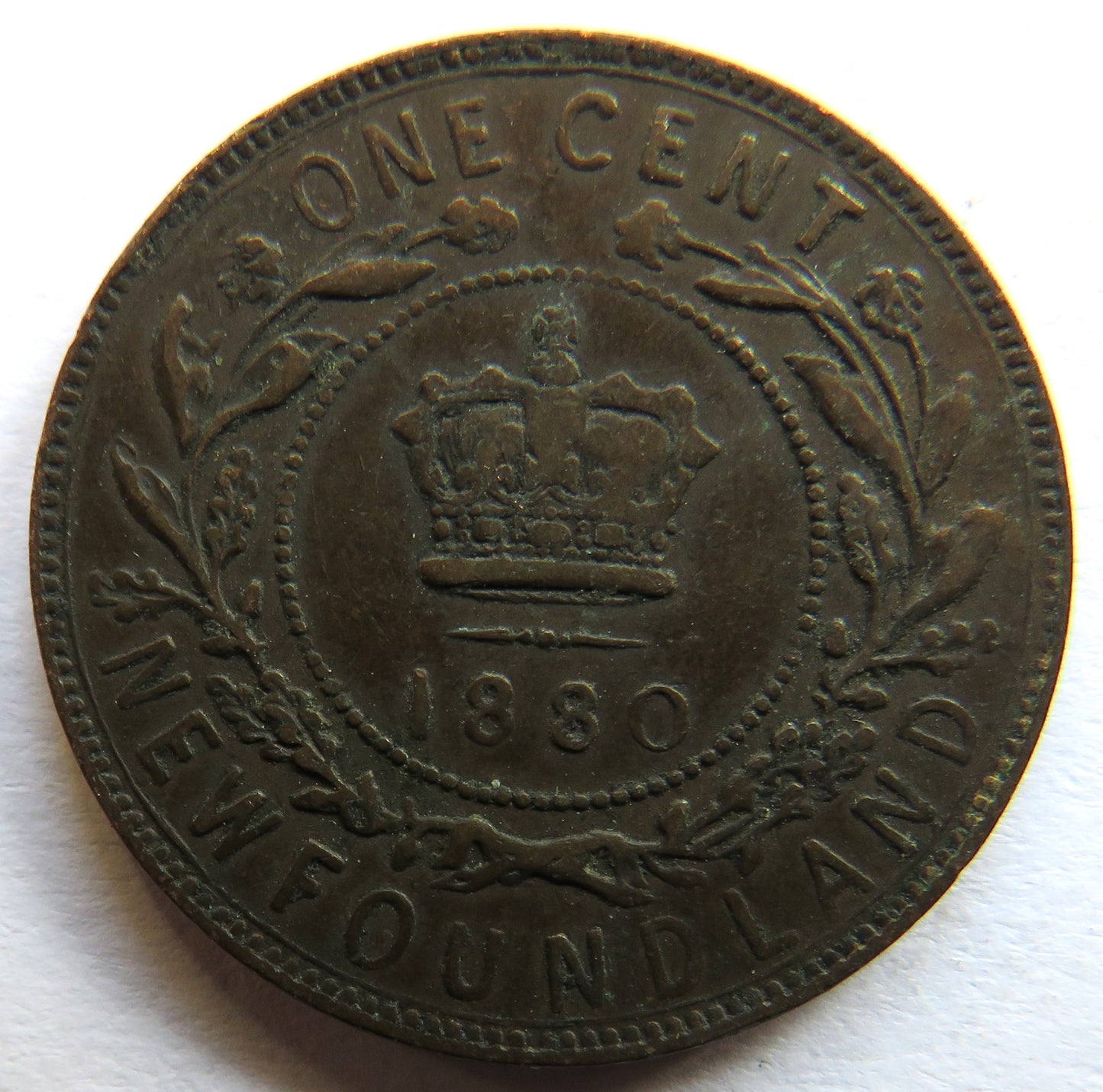 1880 Queen Victoria Newfoundland One Cent Coin