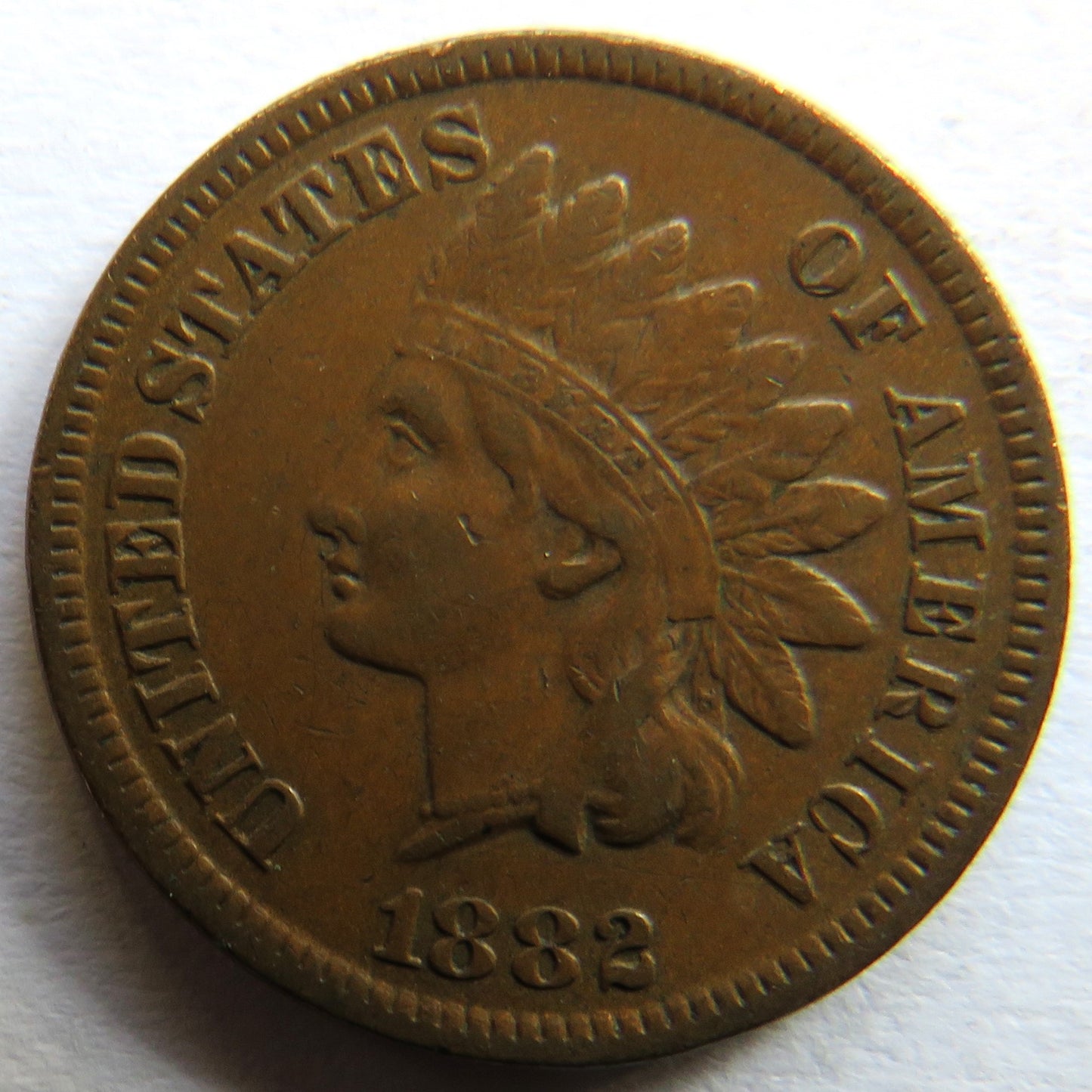 1882 USA Indian Head One Cent Coin