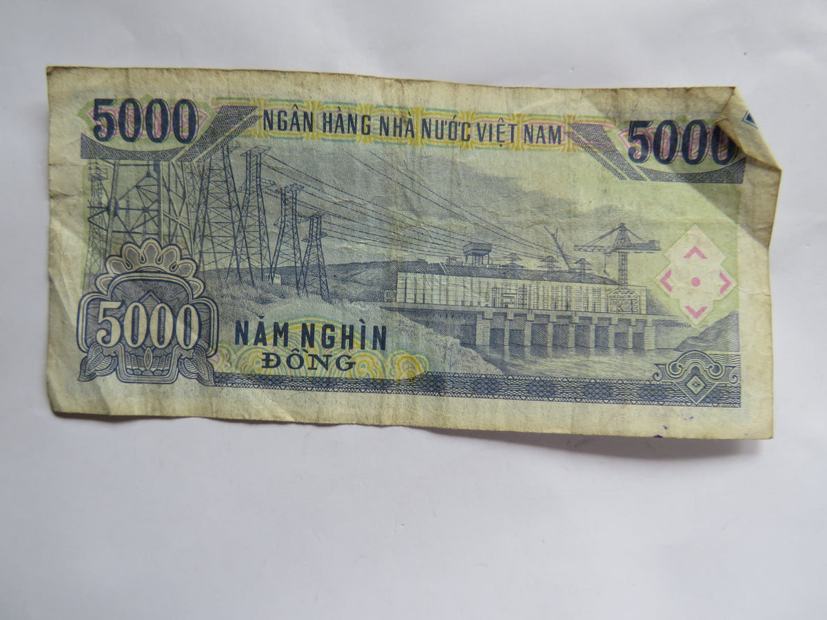 1991 Vietnam 5000 Dong Banknote