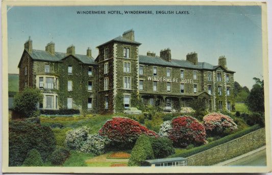 Vintage Postcard of Windermere Hotel, Windermere, English Lakes