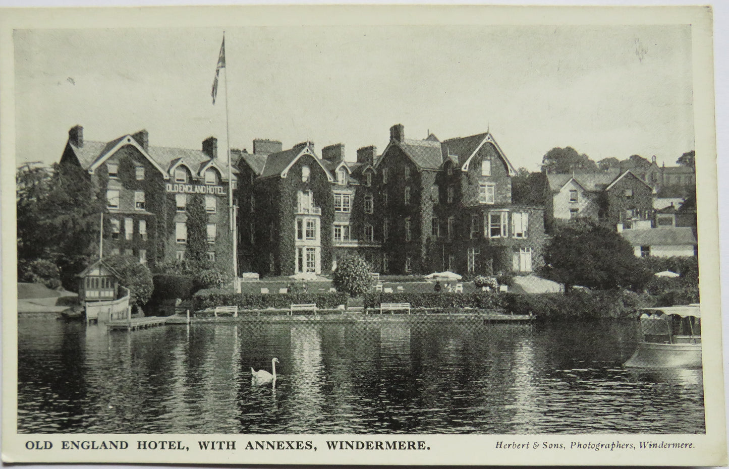 Vintage Postcard of Old England Hotel Windermere