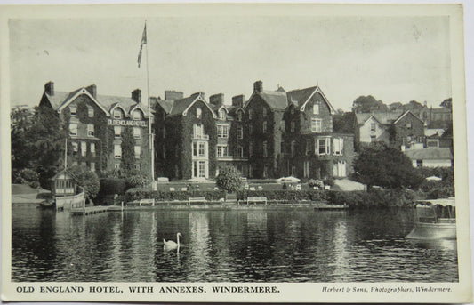 Vintage Postcard of Old England Hotel Windermere