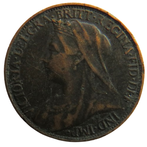 1899 Queen Victoria Farthing Coin - Great Britain