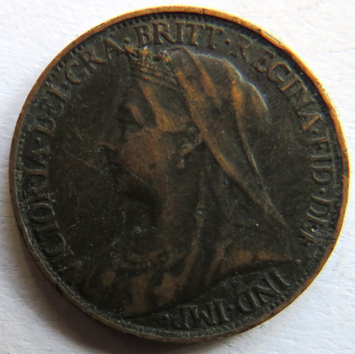 1899 Queen Victoria Farthing Coin - Great Britain