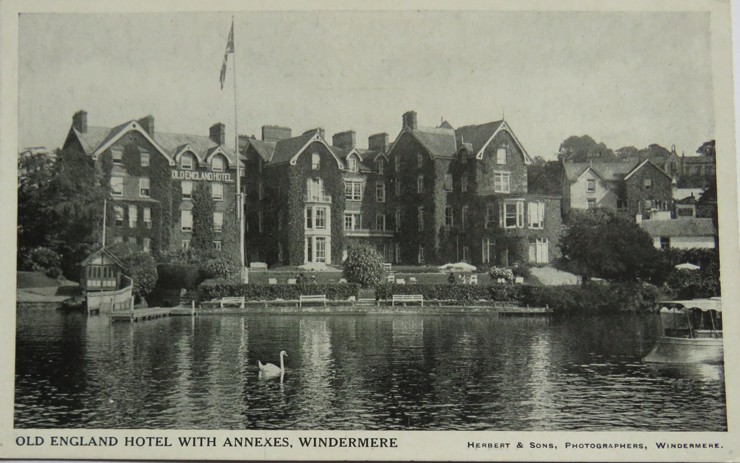 Vintage Postcard of Old England Hotel Windermere