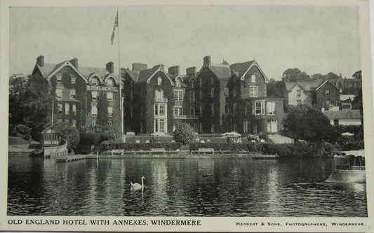 Vintage Postcard of Old England Hotel Windermere