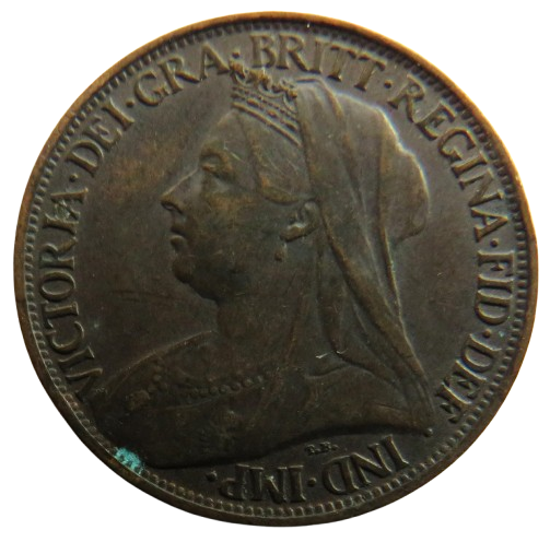 1900 Queen Victoria Farthing Coin - Great Britain