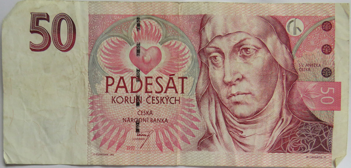 1997 Czech Republic 50 Korun Banknote
