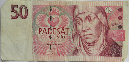 1997 Czech Republic 50 Korun Banknote image 1