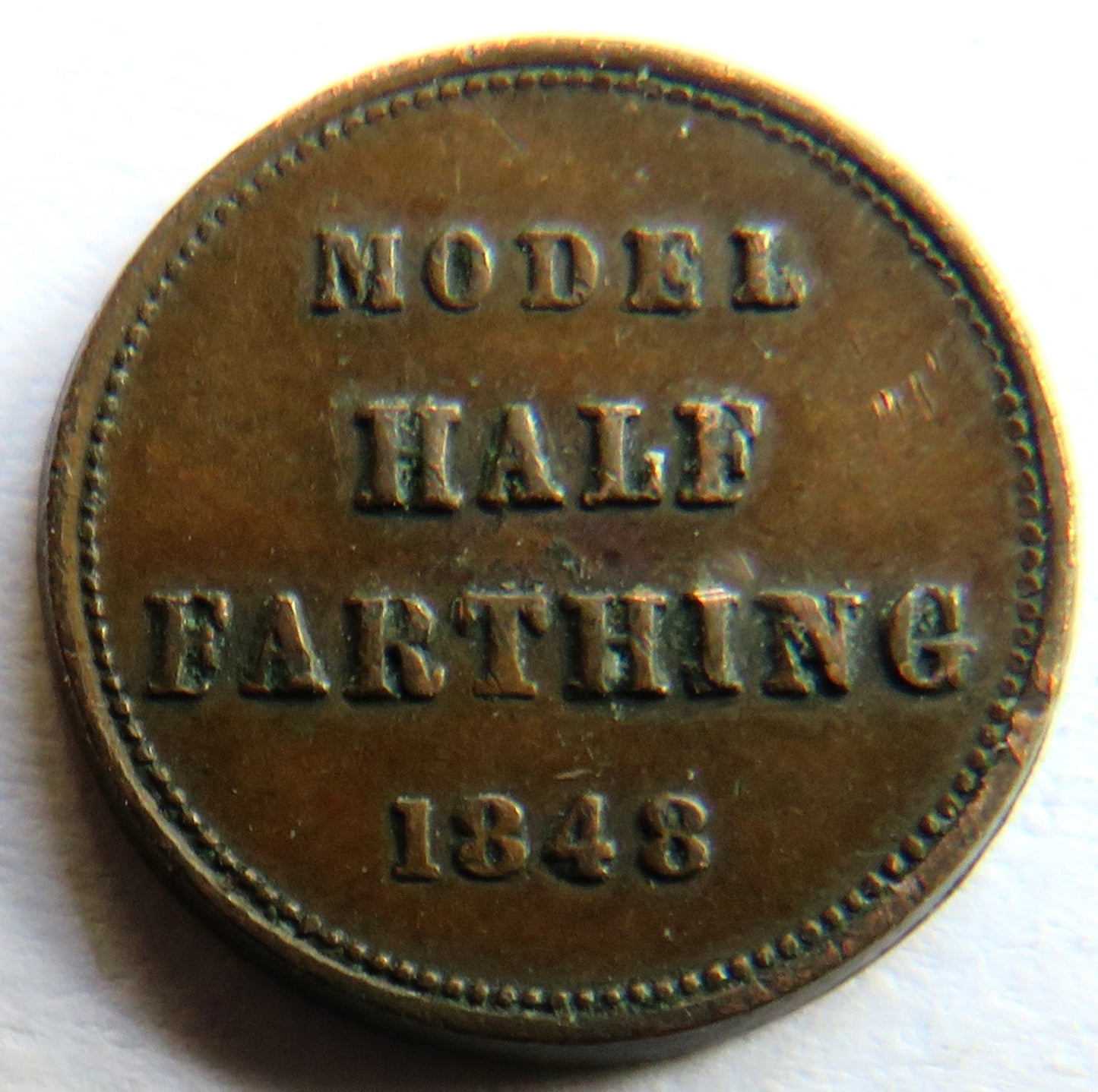 1848 Model Half Farthing Small Coin