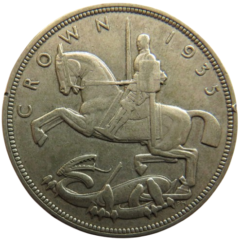 1935 King George V Silver "Rocking Horse" Crown Coin