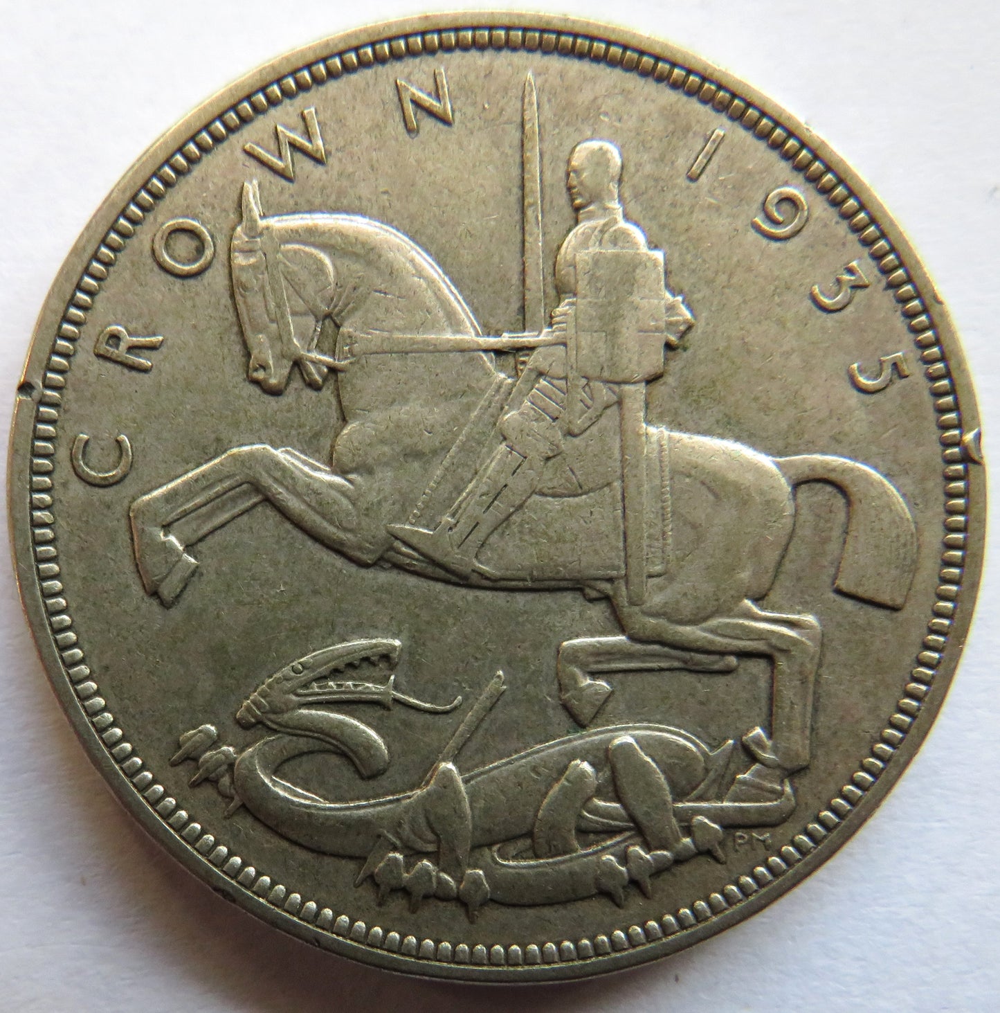 1935 King George V Silver "Rocking Horse" Crown Coin