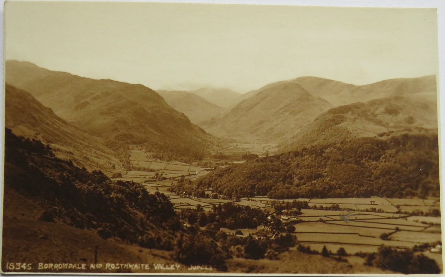 Vintage Postcard of Borrowdale and Rosthwaite Valley