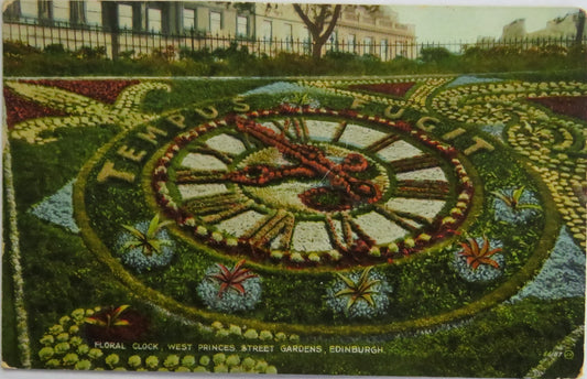 Vintage Postcard Of Floral Clock, West Princes Street Gardens, Edinburgh