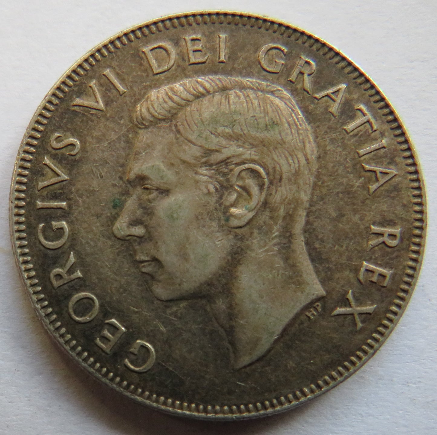 1950 King George VI Canada Silver 50 Cents Coin