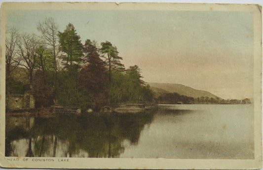 Vintage Postcard of Head of Coniston Lake