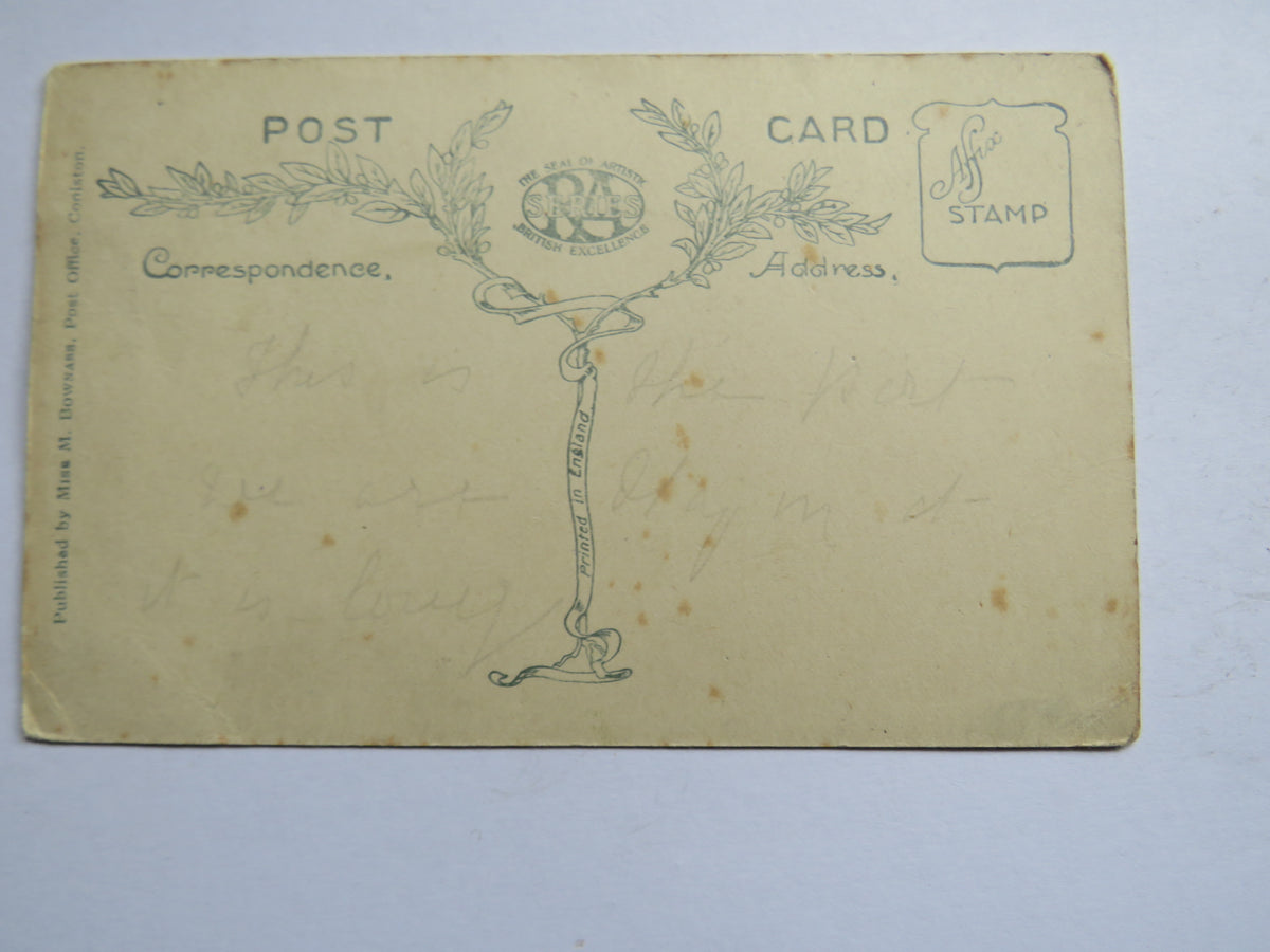 Vintage Postcard of Head of Coniston Lake
