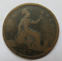 Load image into Gallery viewer, 1872 Queen Victoria One Penny Coin - Great Britain
