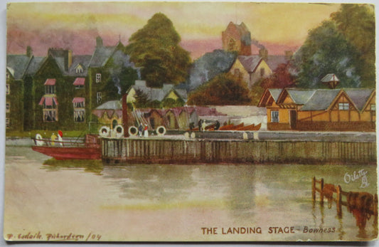 Vintage Postcard of The Landing Stage Bowness