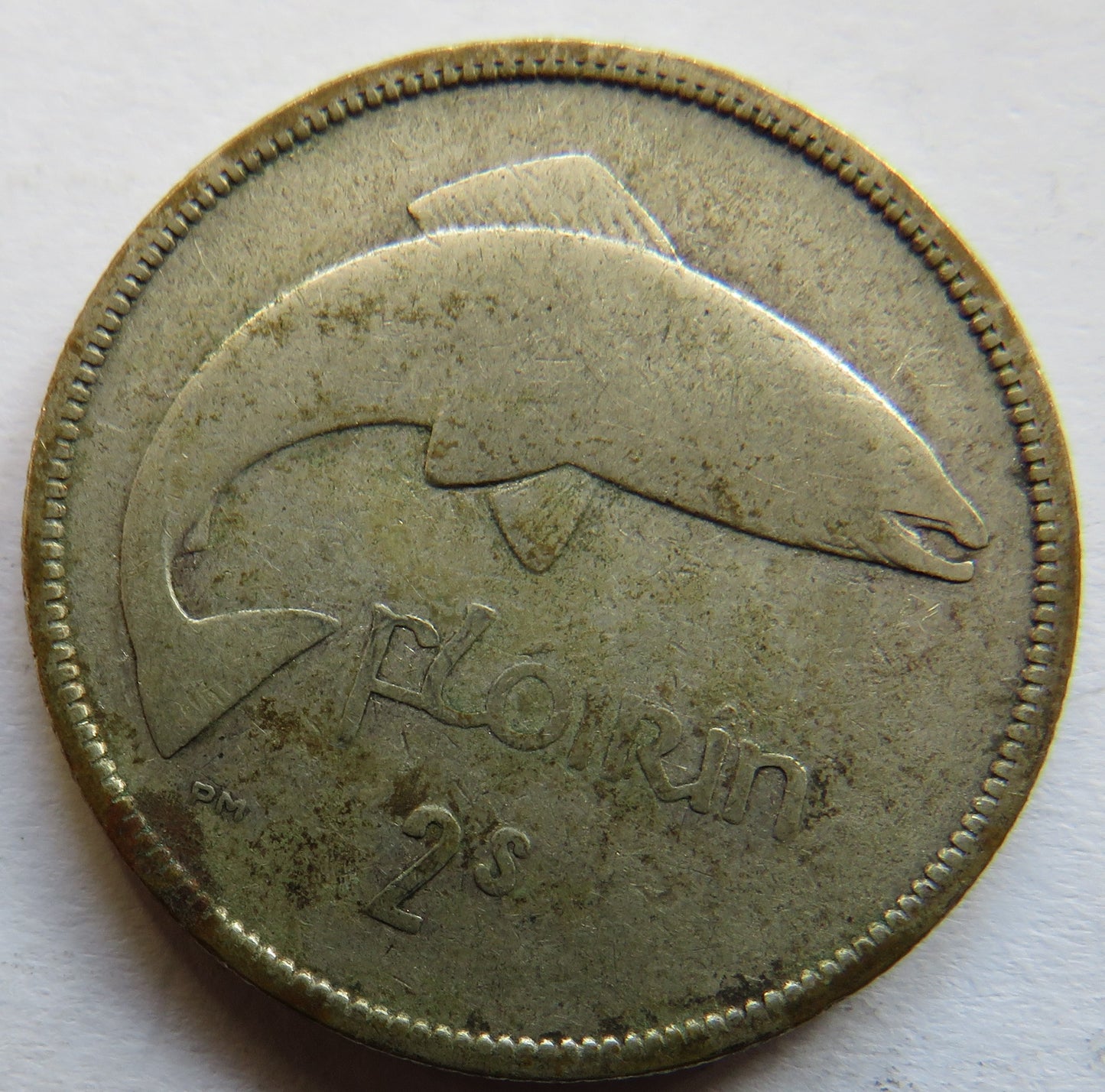 1939 Ireland Eire Silver Florin / 2 Shillings Coin