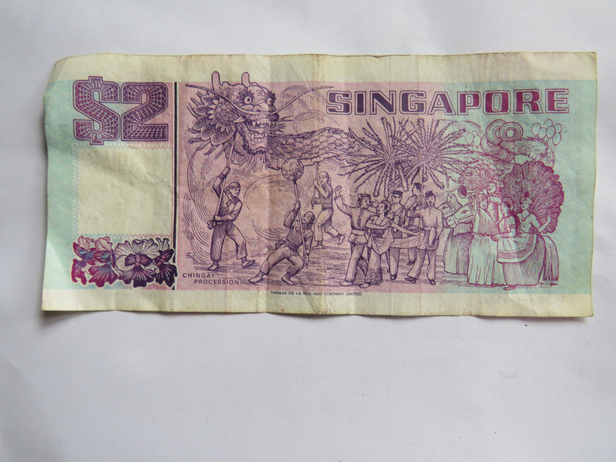 Singapore $2 Two Dollars Banknote