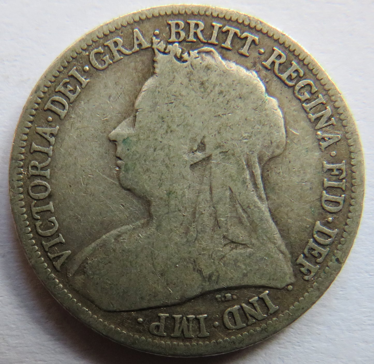 1899 Queen Victoria Silver Shilling Coin - Great Britain