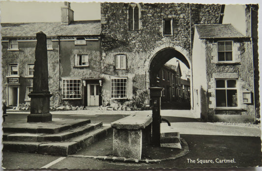 Vintage Postcard of The Square, Cartmel 1966