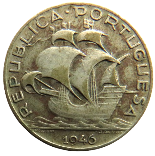1946 Portugal Silver 2.5 Escudos Coin