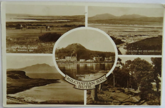 Vintage Postcard of Kilchattan Bay Bute 1956