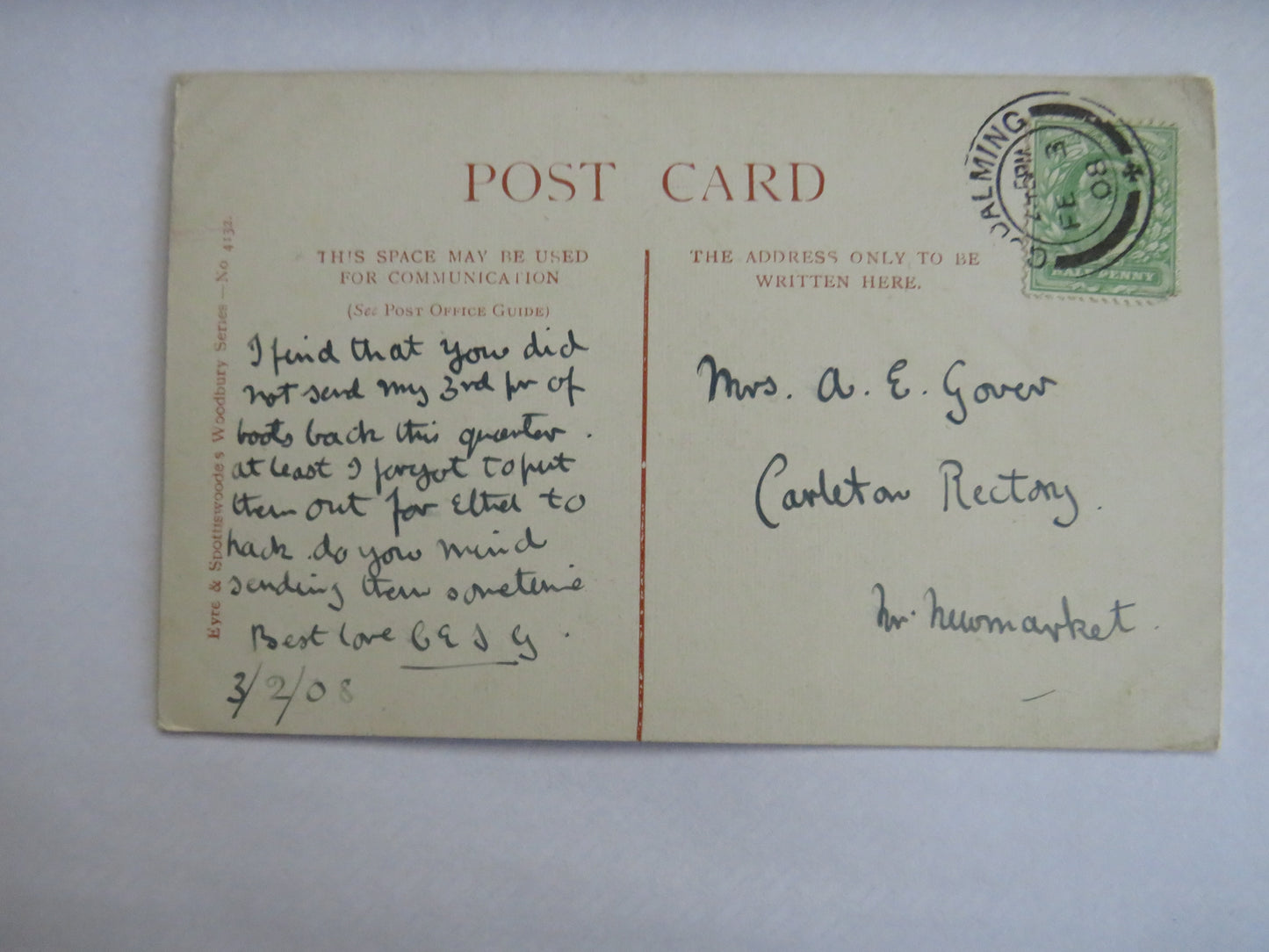 Vintage Postcard of Nutcombe Valley, Hindhead 1908