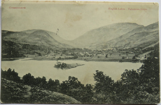 Vintage Postcard of Grasmere (1908 Welshpool Postmark)