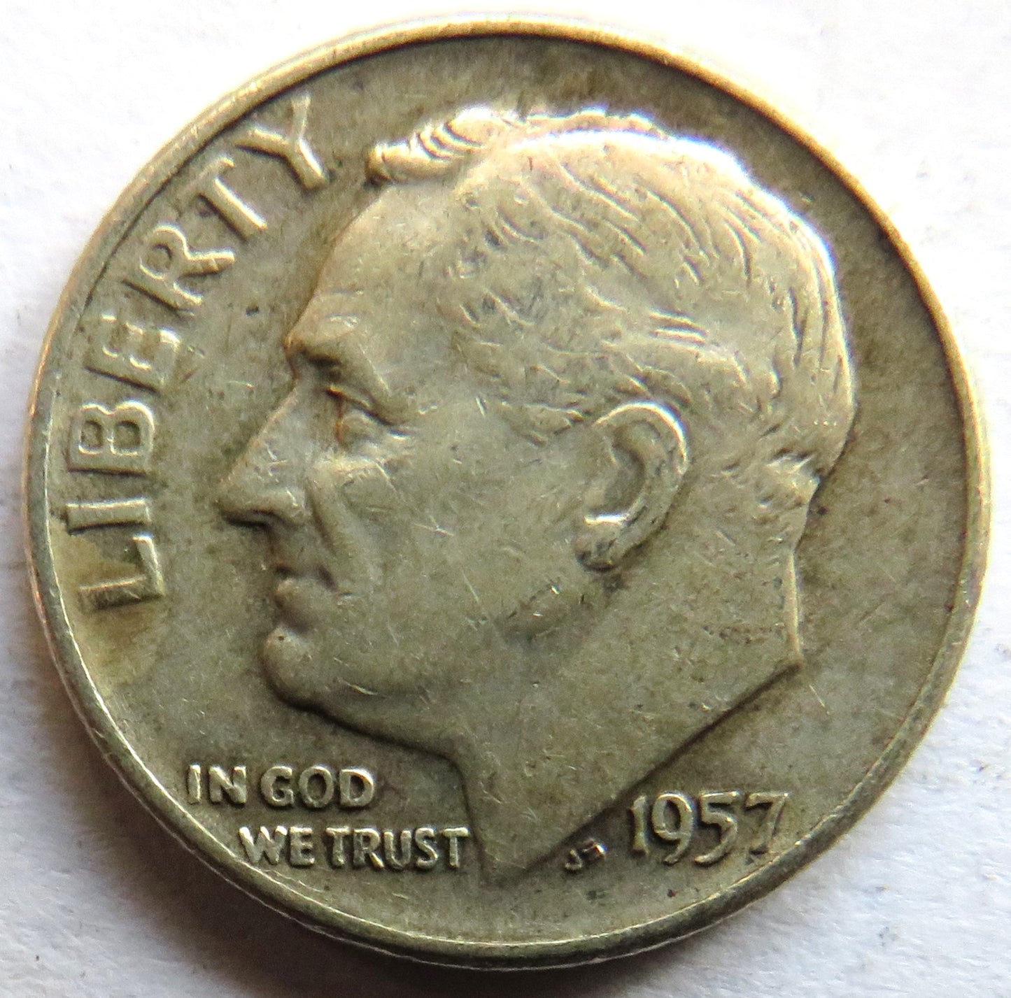 1957 USA Silver One Dime Coin