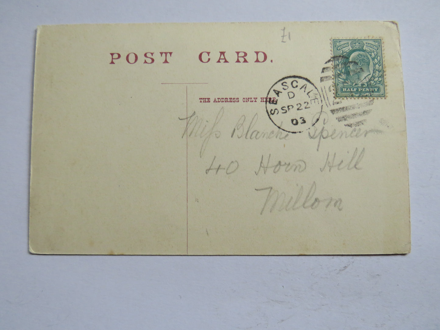 Vintage Postcard of The Screes (1903 Seascale Postmark)