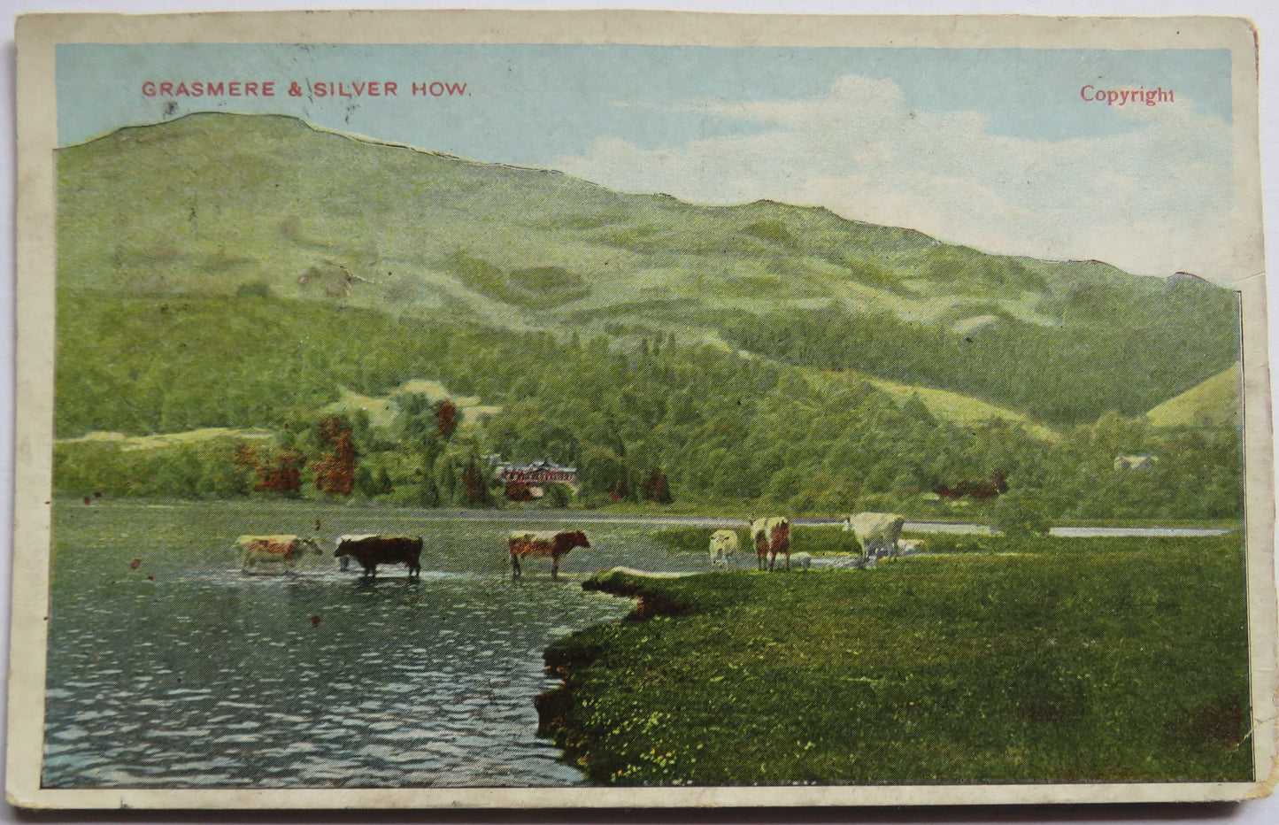 Vintage Postcard of Grasmere & Silver How 1906