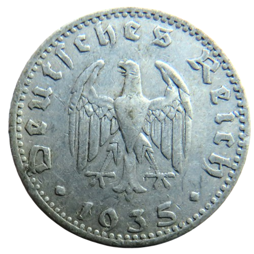 1935-A Germany - Third Reich 50 Reichspfennig Coin